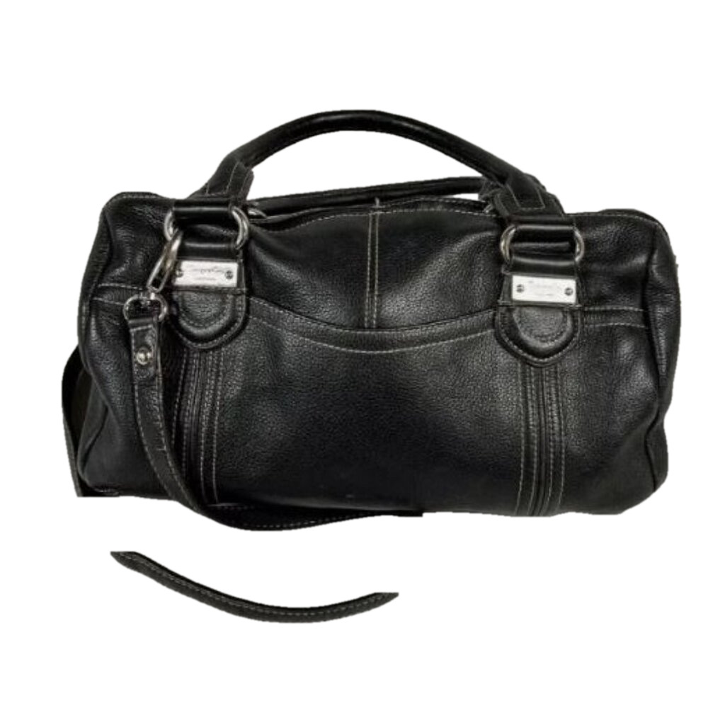 Tagnanello Purse Black Pebbled Leather, EUC, Minimal Callouts on Corners
